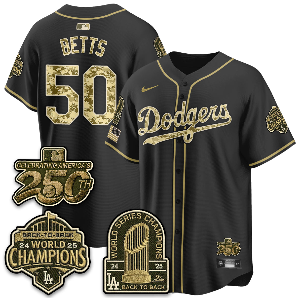 LAD Military Appreciation Game Day Jersey V2 - Stitched