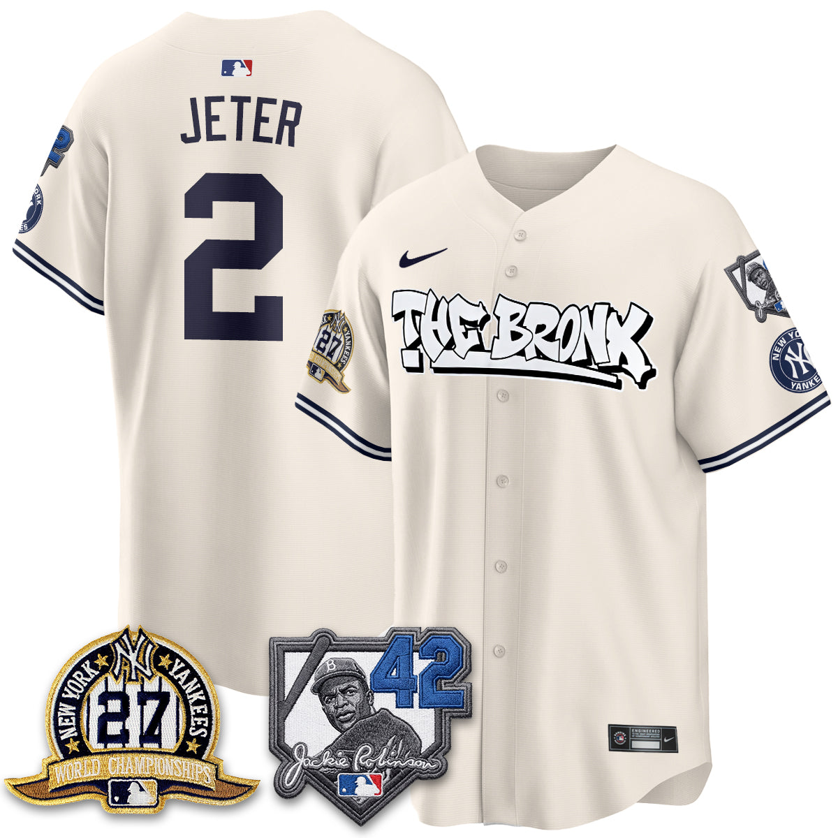 NYY The Bronx 2026 Jackie Robinson Day Vapor Limited Jersey - All Stitched