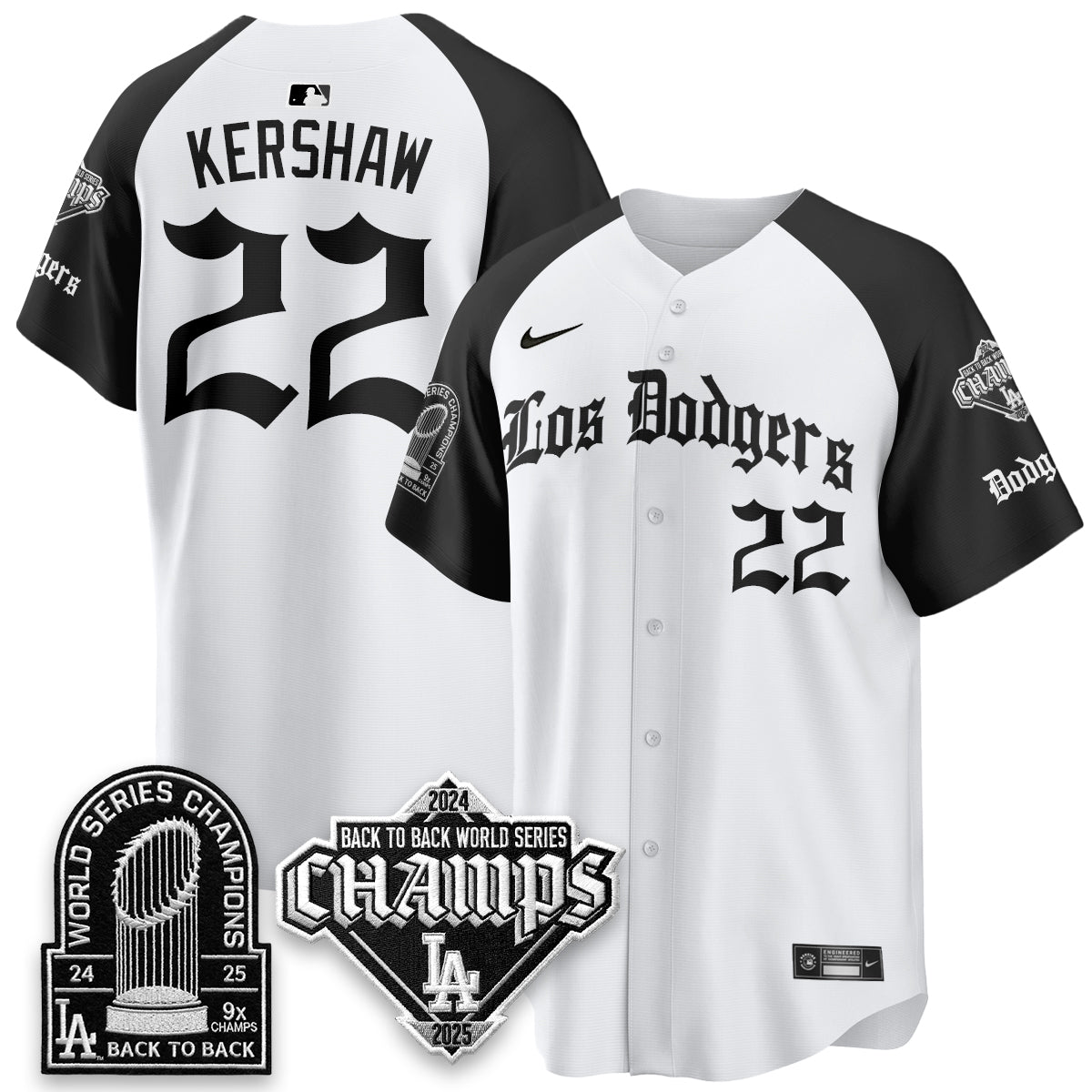 LAD World Series Champions B2B Patch Vapor Premier Limited Gothic Edition Jersey - All Stitched