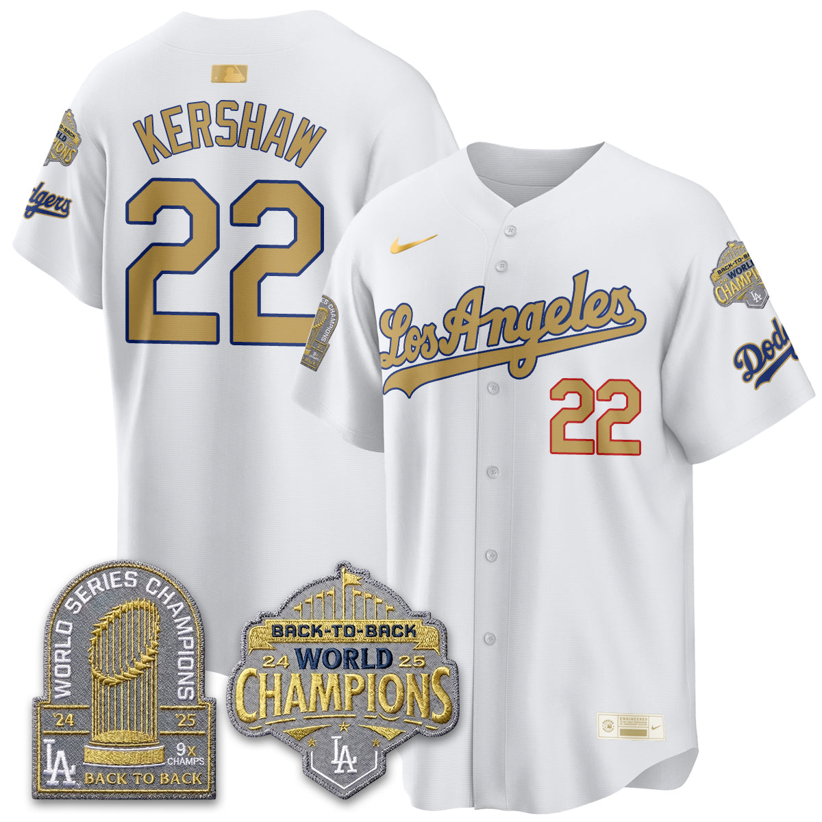 LAD Gold Collection Vapor Limited Jersey - 9x & B2B Champs - All Stitched