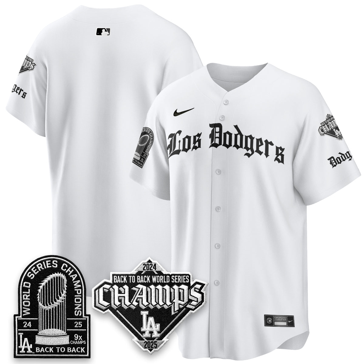 LAD World Series Champions B2B Patch Vapor Premier Limited Gothic Edition Jersey - All Stitched