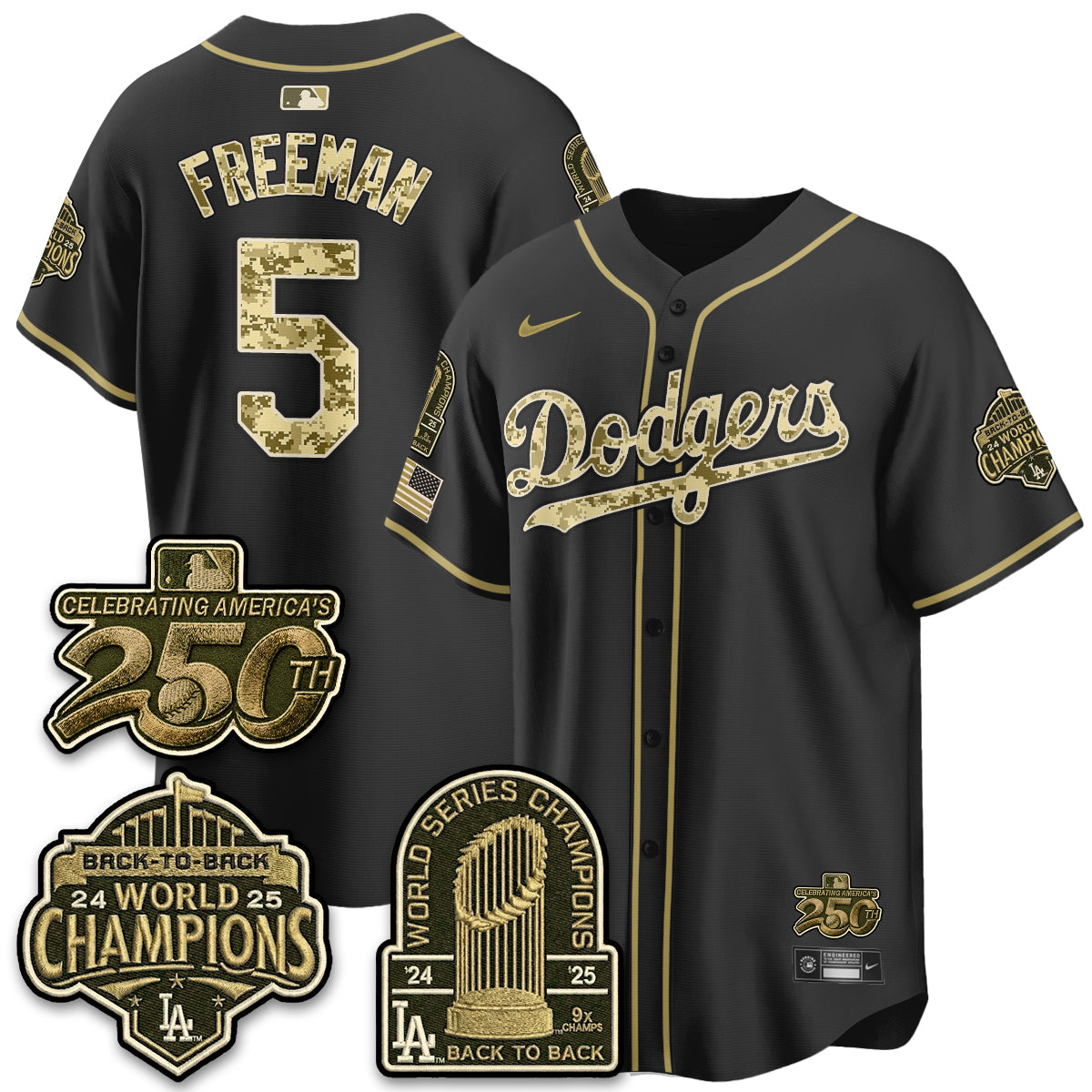 LAD Military Appreciation Game Day Jersey V2 - Stitched