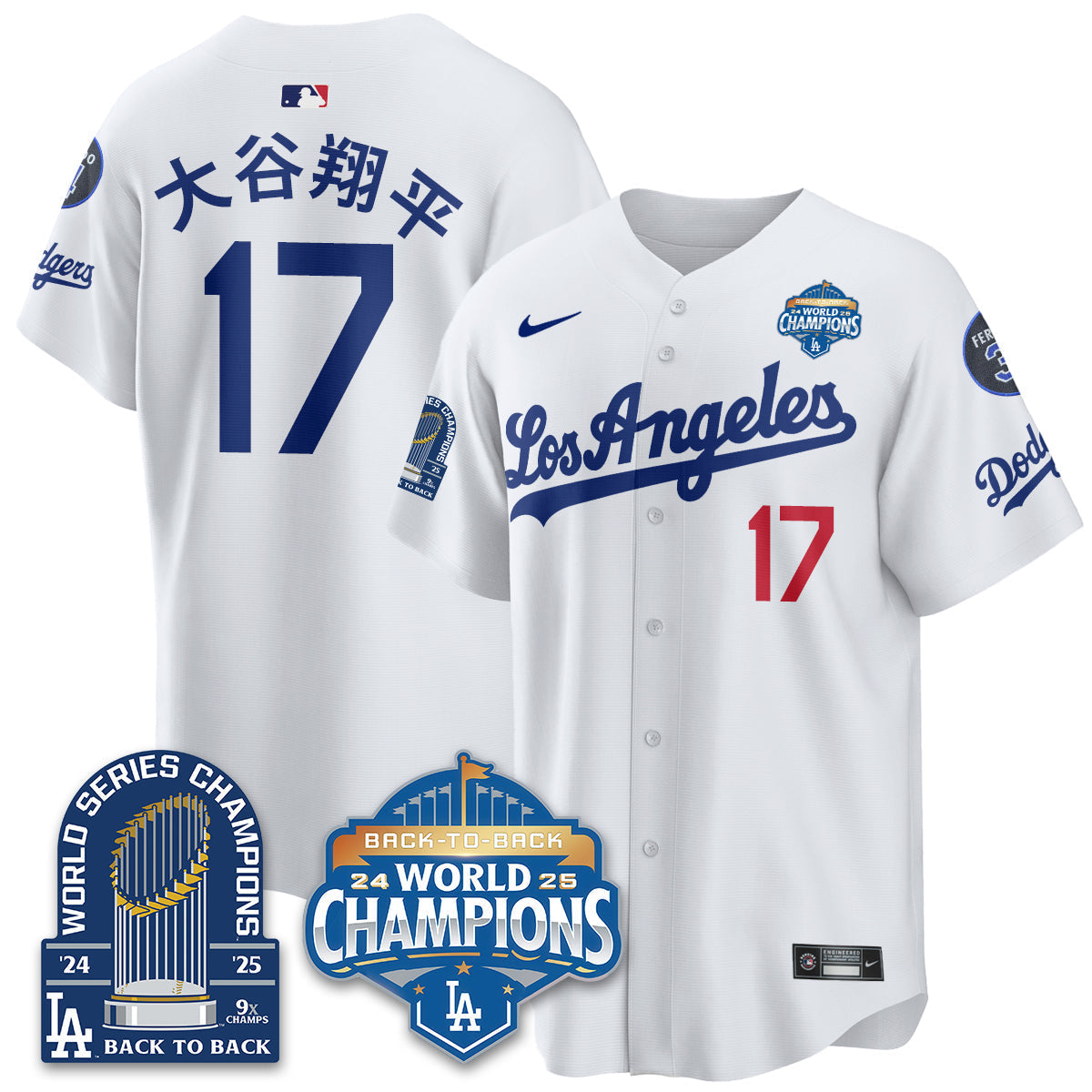 LAD Alternate  Vapor Limited Jersey - 9x Champs - Stitched