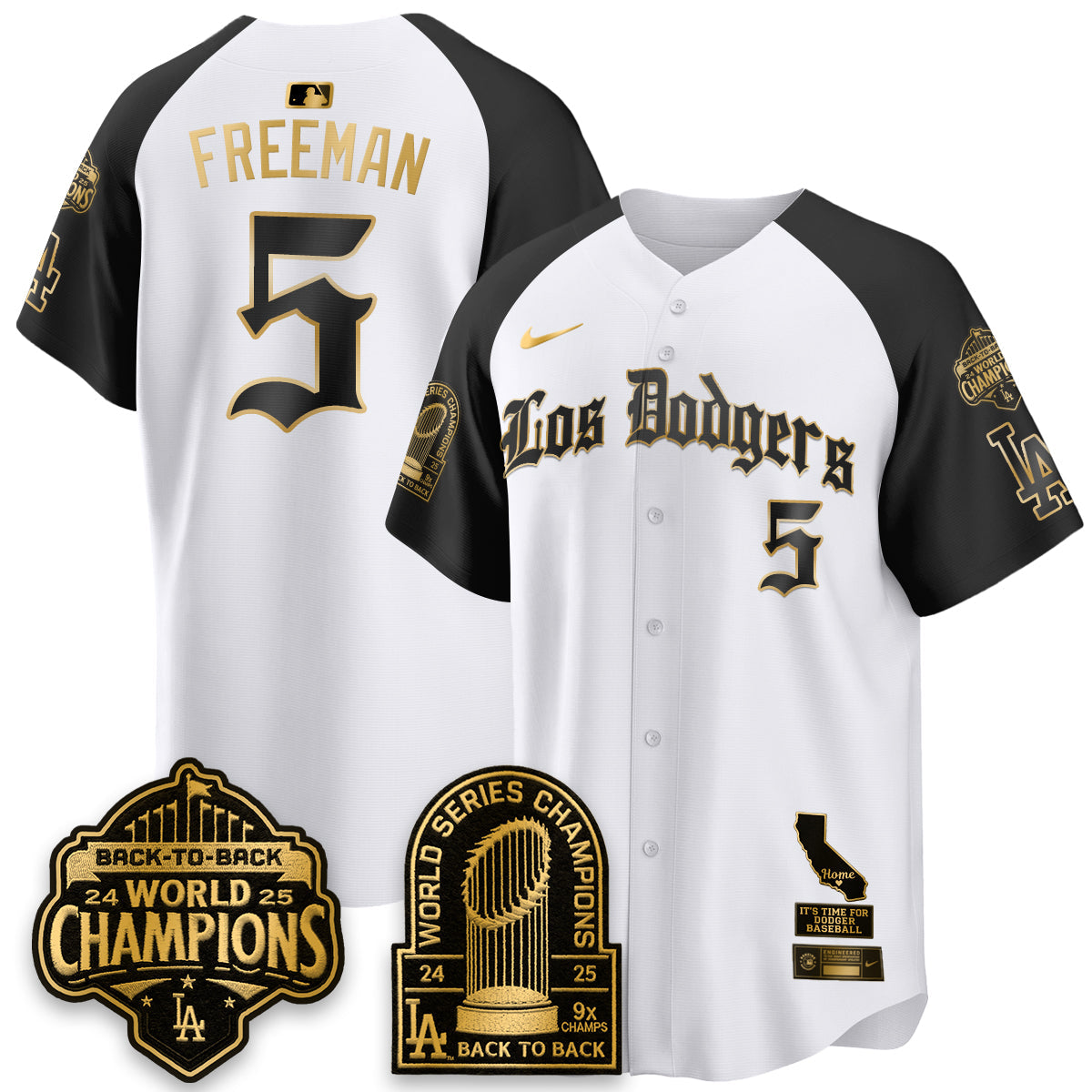 LAD World Series Champions Vapor Premier Limited Gothic Edition Jersey - All Stitched