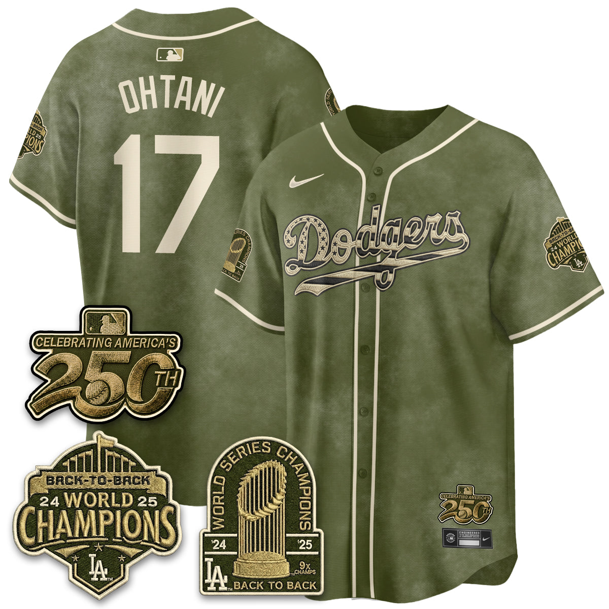 LAD New Era Olive 2026 Armed Forces Day Jersey -All Stitched V2
