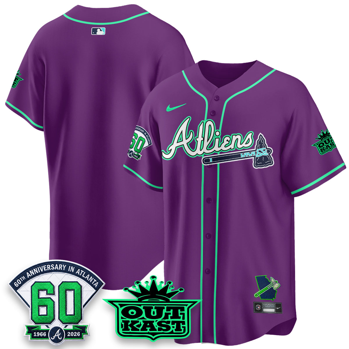 ATL x Atliens Cool Base Galaxy Version Jersey - Stitched