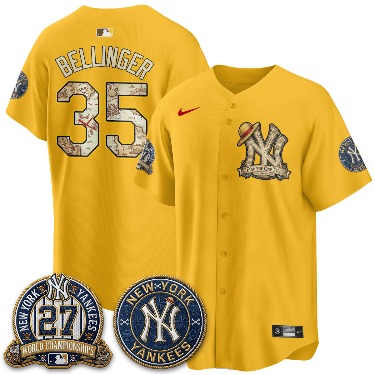 NYY x OP Japanese Cartoon Limited Jersey -  Stitched