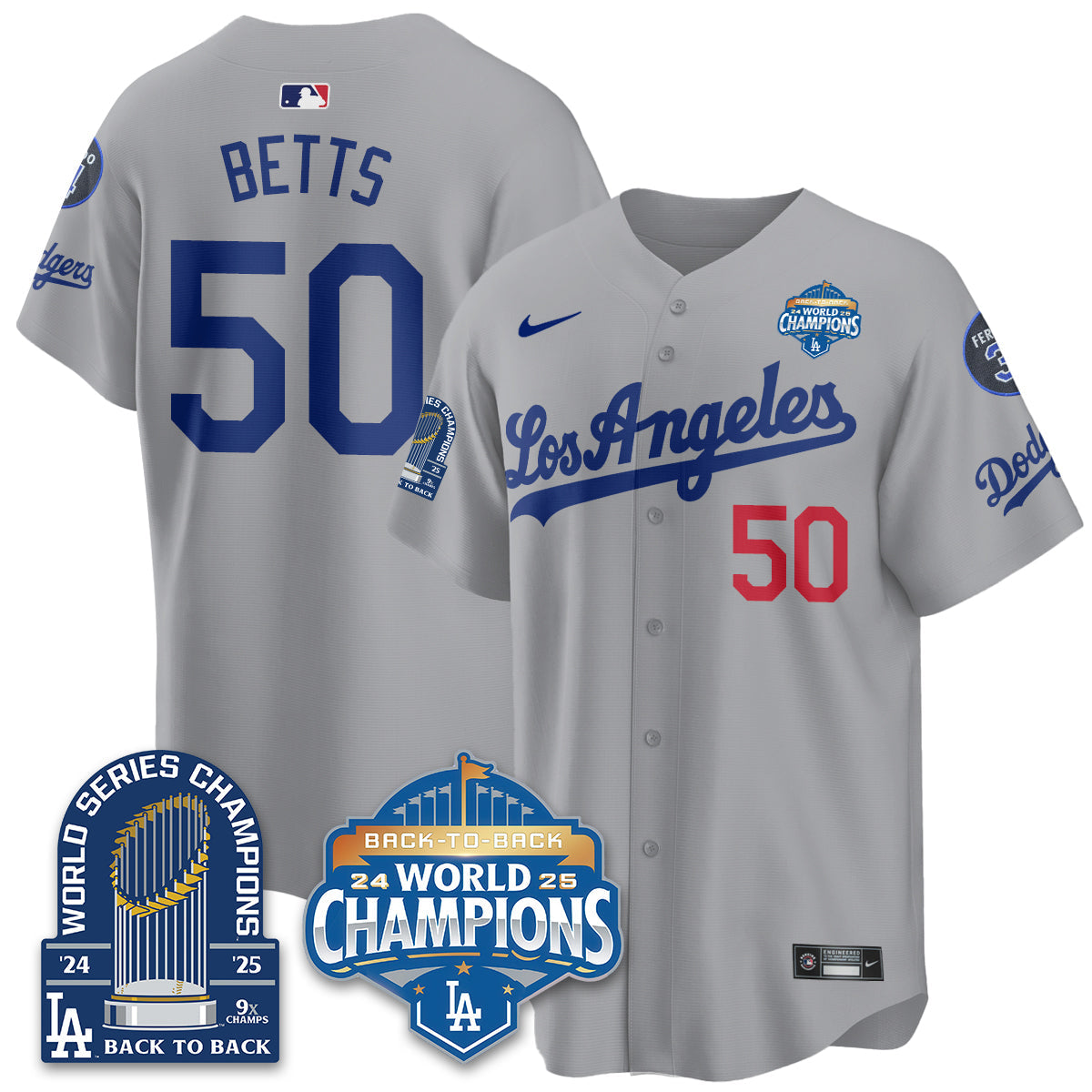 LAD Alternate  Vapor Limited Jersey - 9x Champs - Stitched