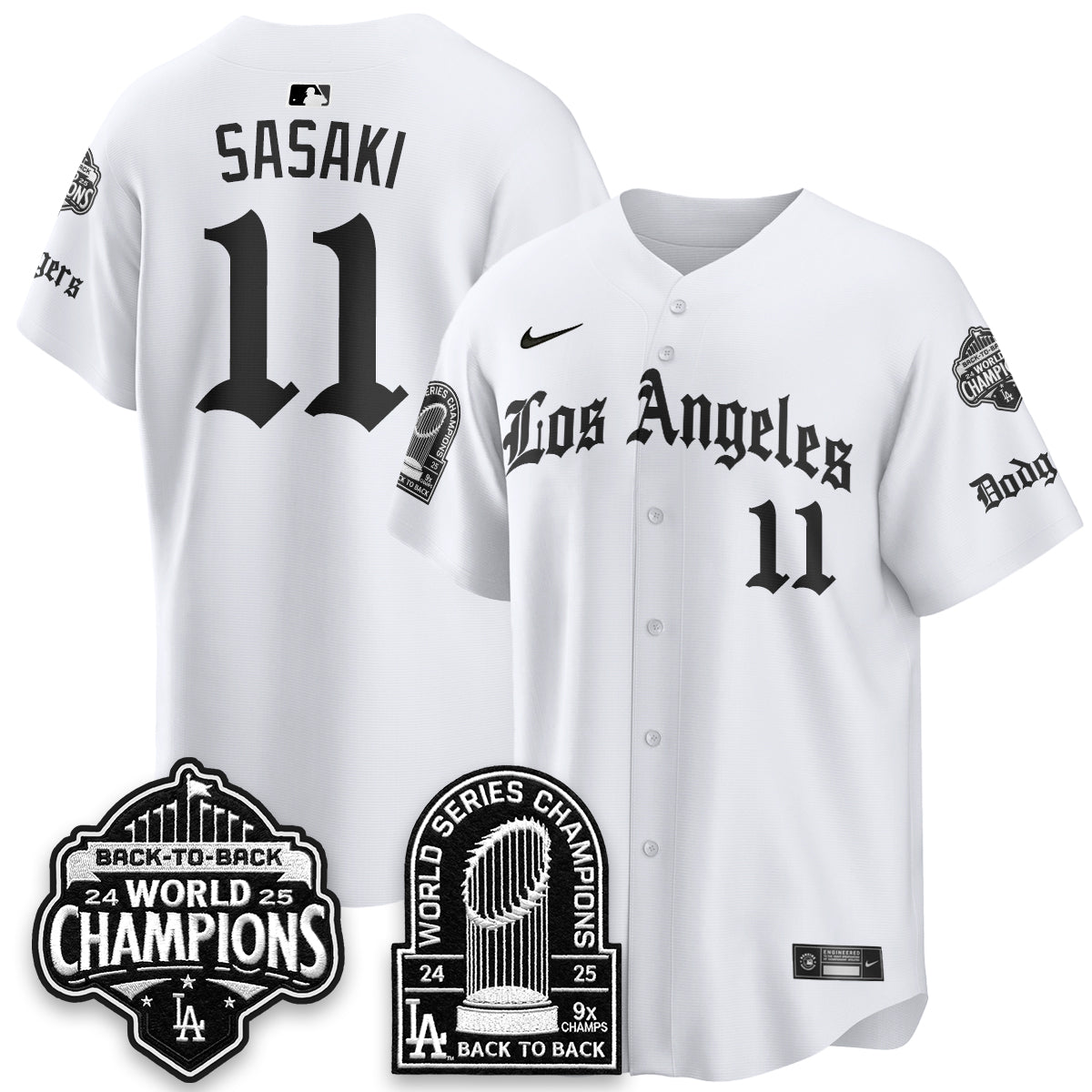 LAD WS Champions Back 2 Back Patch Vapor Premier Limited Gothic Gold Edition Jersey - Stitched
