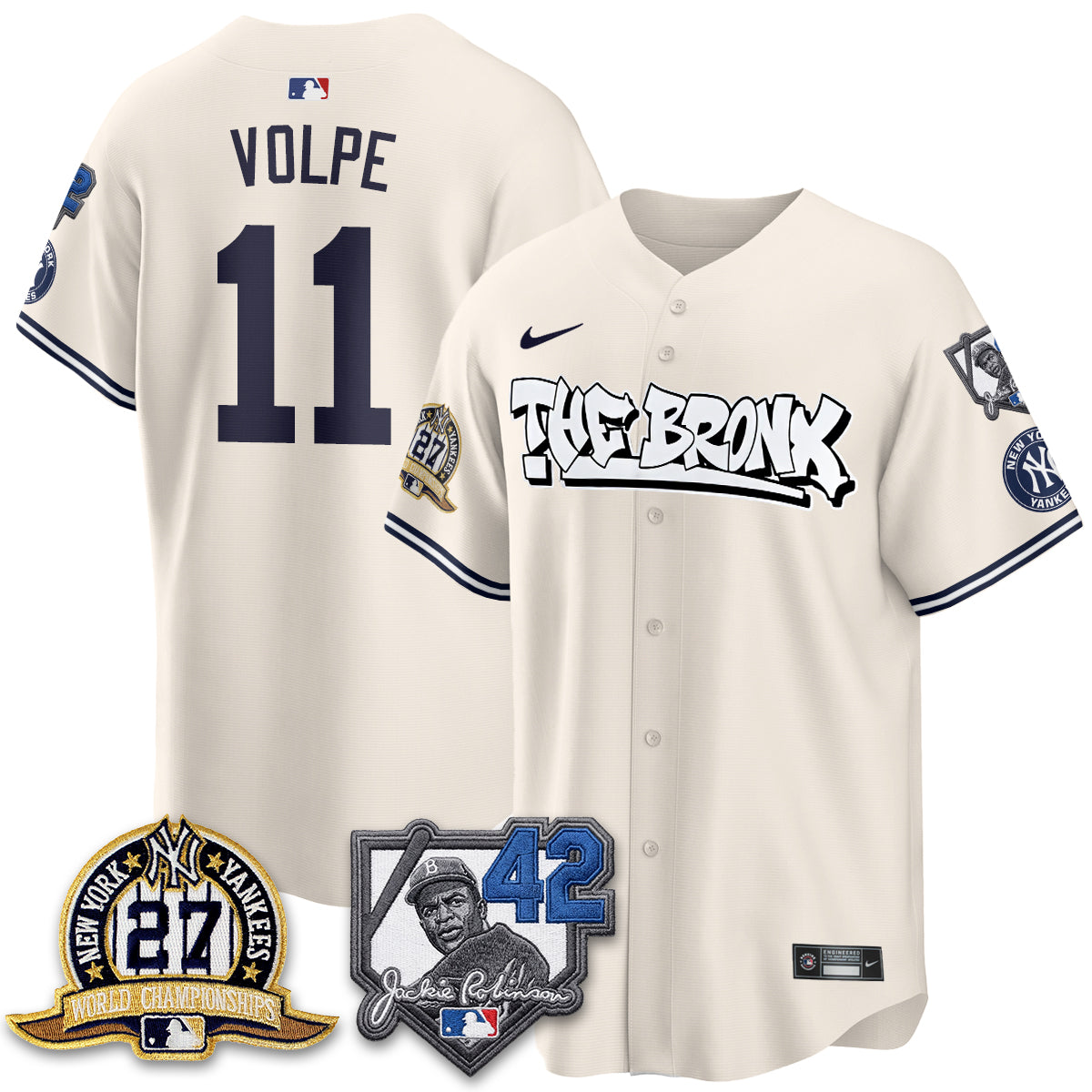 NYY The Bronx 2026 Jackie Robinson Day Vapor Limited Jersey - All Stitched