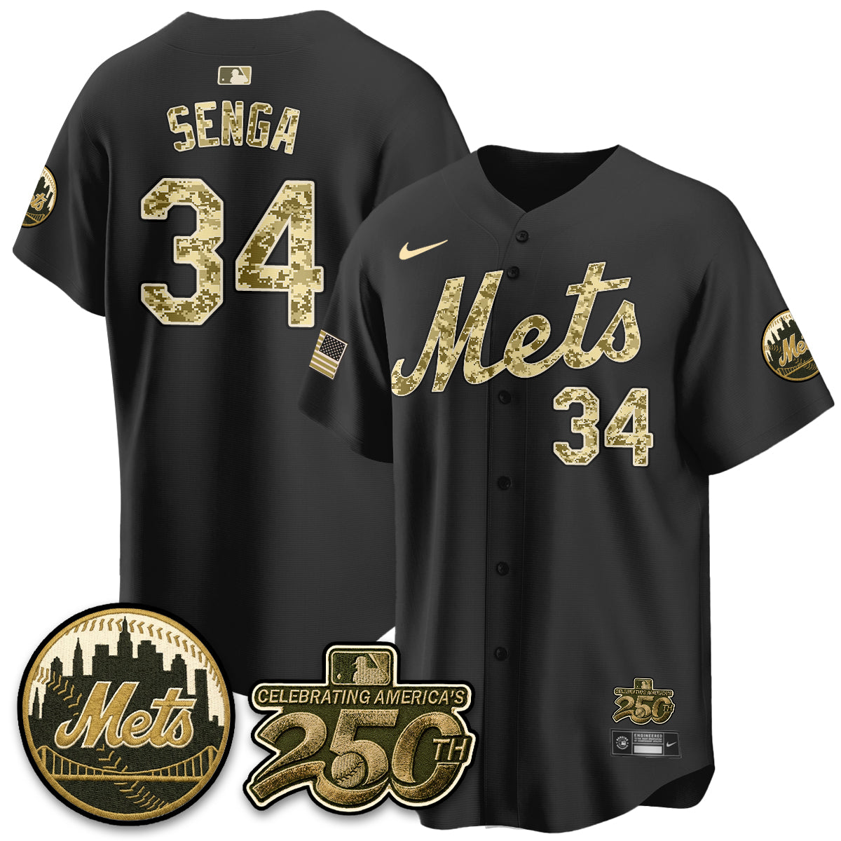 NYM Armed Forces Day Vapor Premier Limited Jersey - All Stitched V2