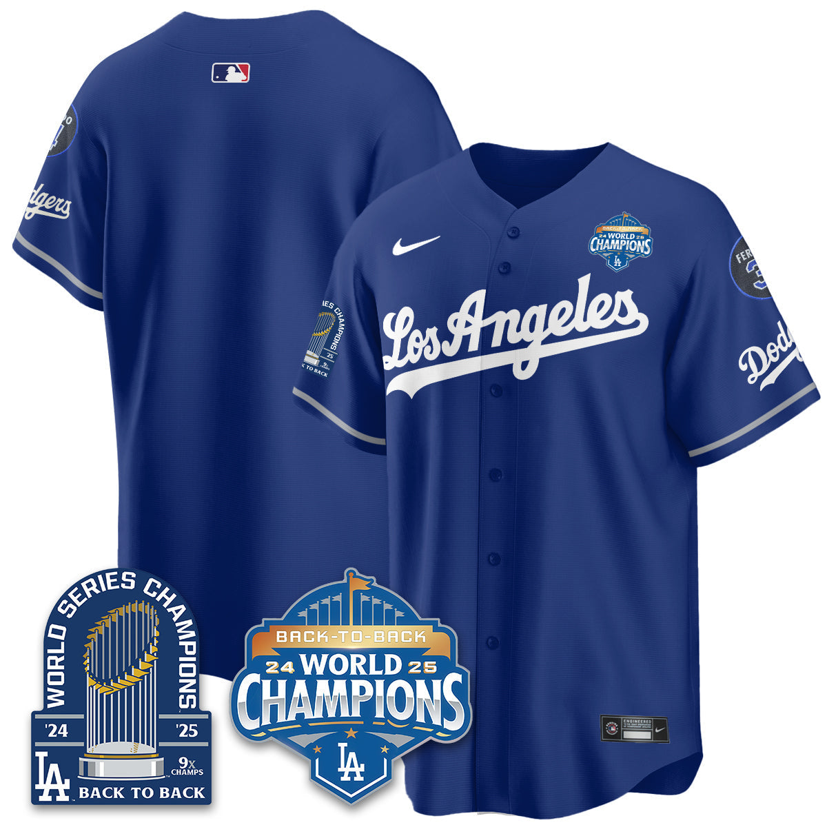 LAD Alternate  Vapor Limited Jersey - 9x Champs - Stitched