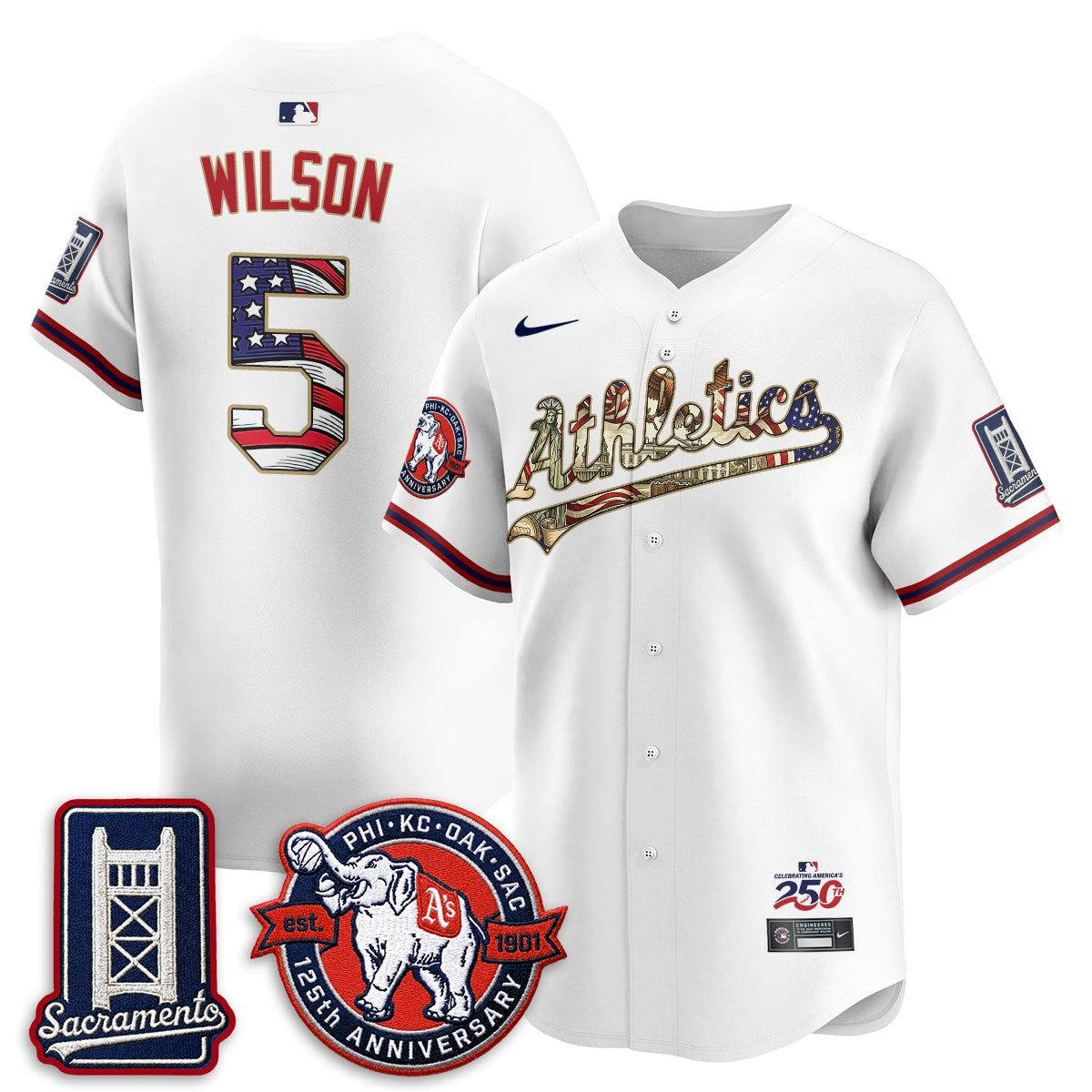 OAK  2026 Independence Day USA Vapor Jersey - Stitched