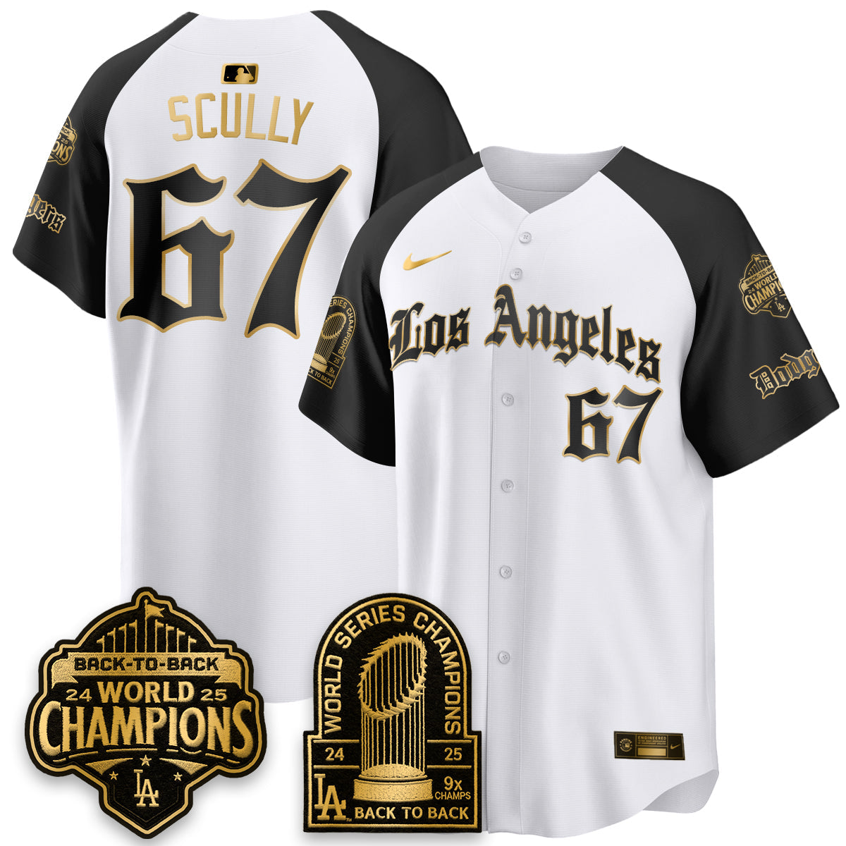 LAD WS Champions Back 2 Back Patch Vapor Premier Limited Gothic Edition Jersey - All Stitched