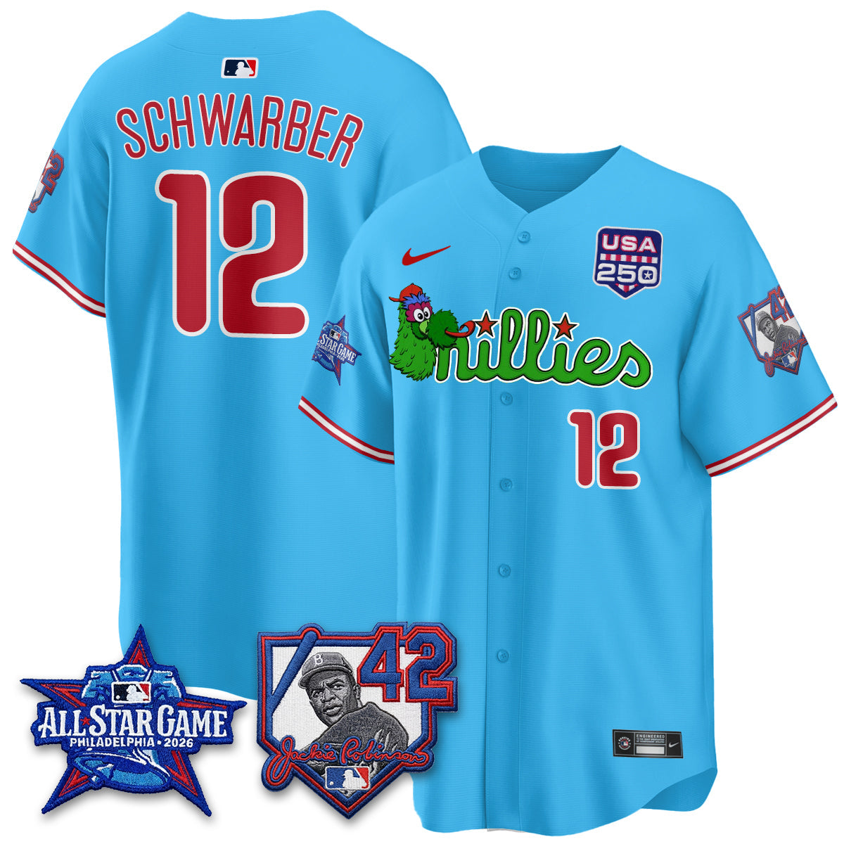 PHI Phanatic 2026 New Era & 250th USA Vapor Limited Jersey - All Star Game - All Stitched
