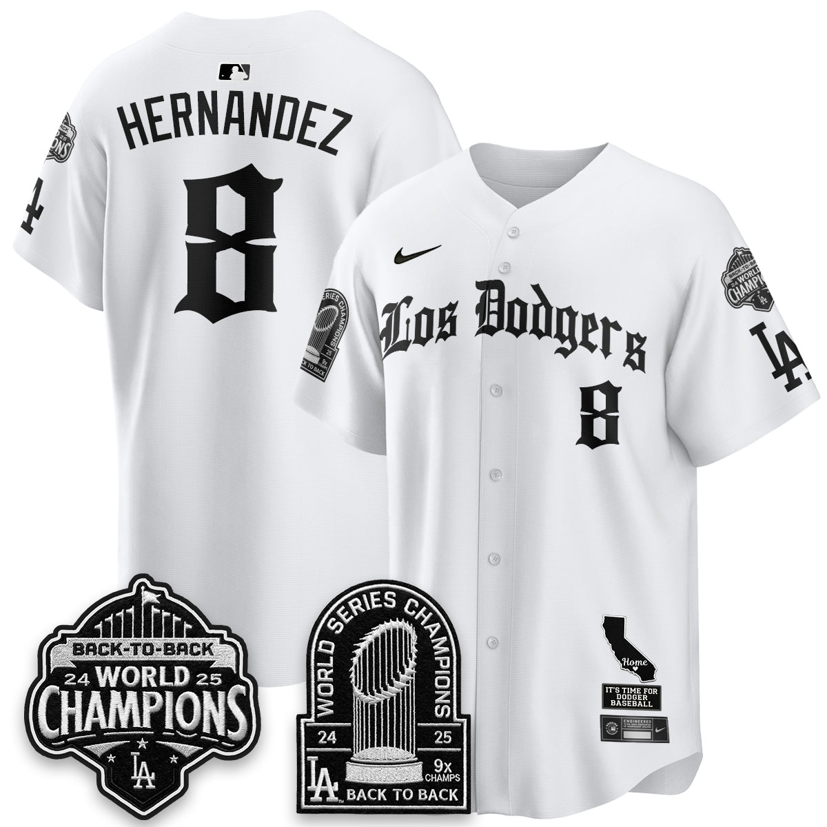 LAD World Series Champions Vapor Premier Limited Gothic Edition Jersey - All Stitched