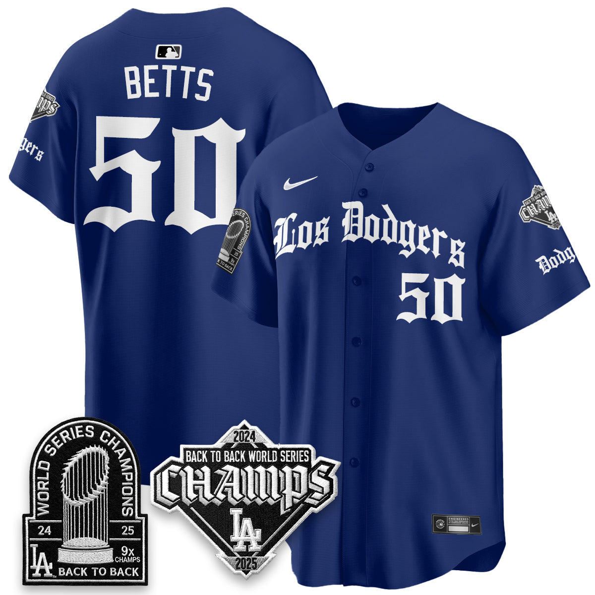 LAD World Series Champions B2B Patch Vapor Premier Limited Gothic Edition Jersey - All Stitched