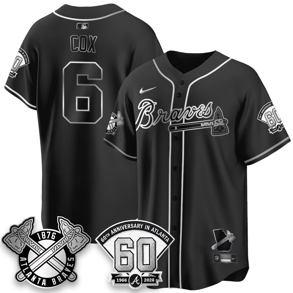 ATL 60th Anniversary Silver Edition Vapor Limited Jersey - Stitched