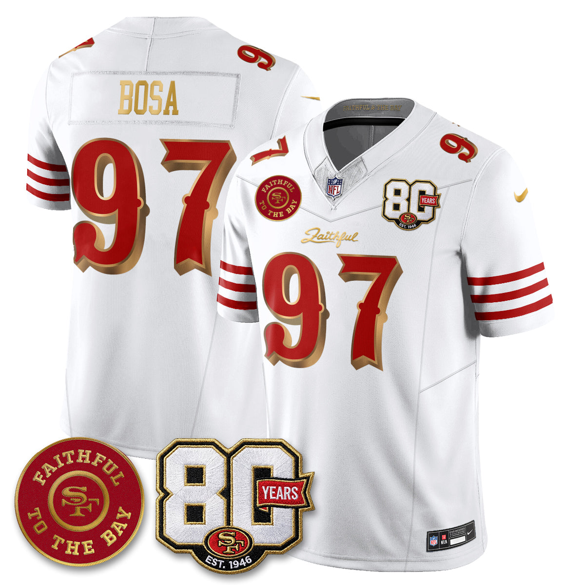 SF “Rivalries” Vapor Limited Jersey - Faithful To The Bay Patch - All Stitched