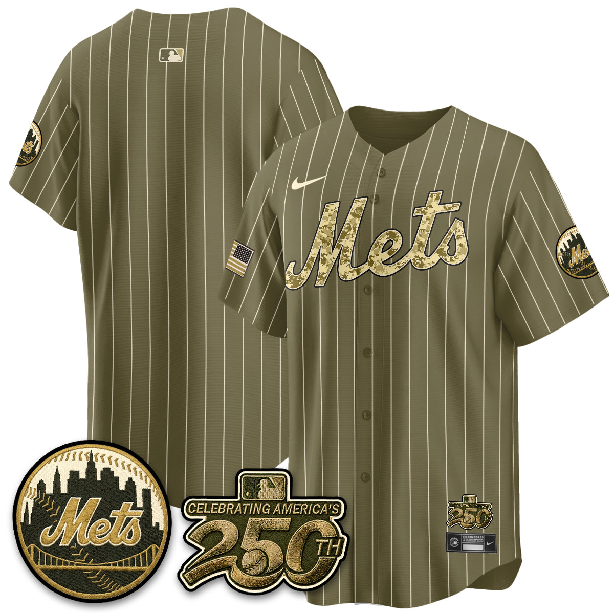 NYM Armed Forces Day Vapor Premier Limited Jersey - All Stitched V2