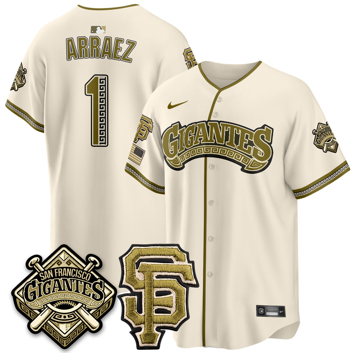 SF New Era Olive 2026 Armed Forces Day Jersey - Stitched