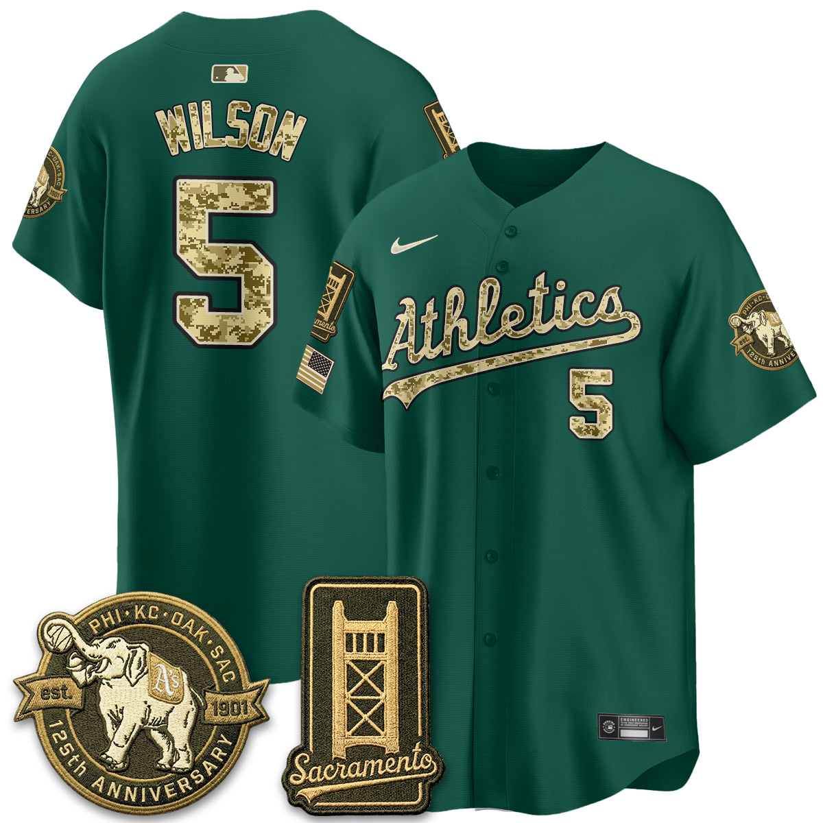 OAK Military Appreciation Game Day Jersey - Stitched