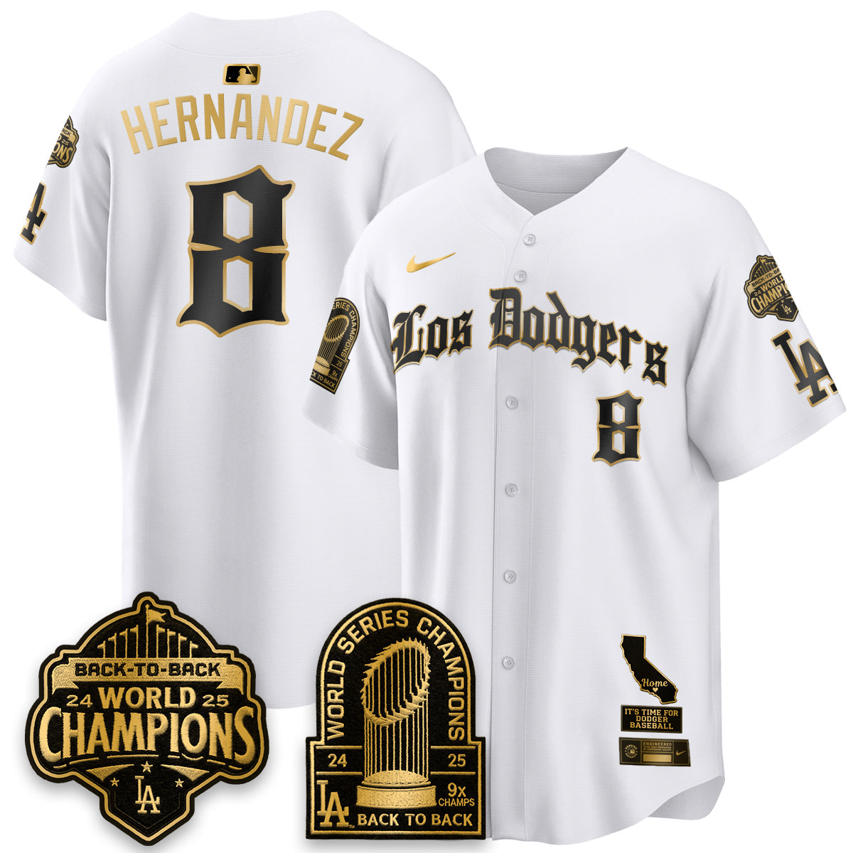 LAD World Series Champions Vapor Premier Limited Gothic Edition Jersey - All Stitched