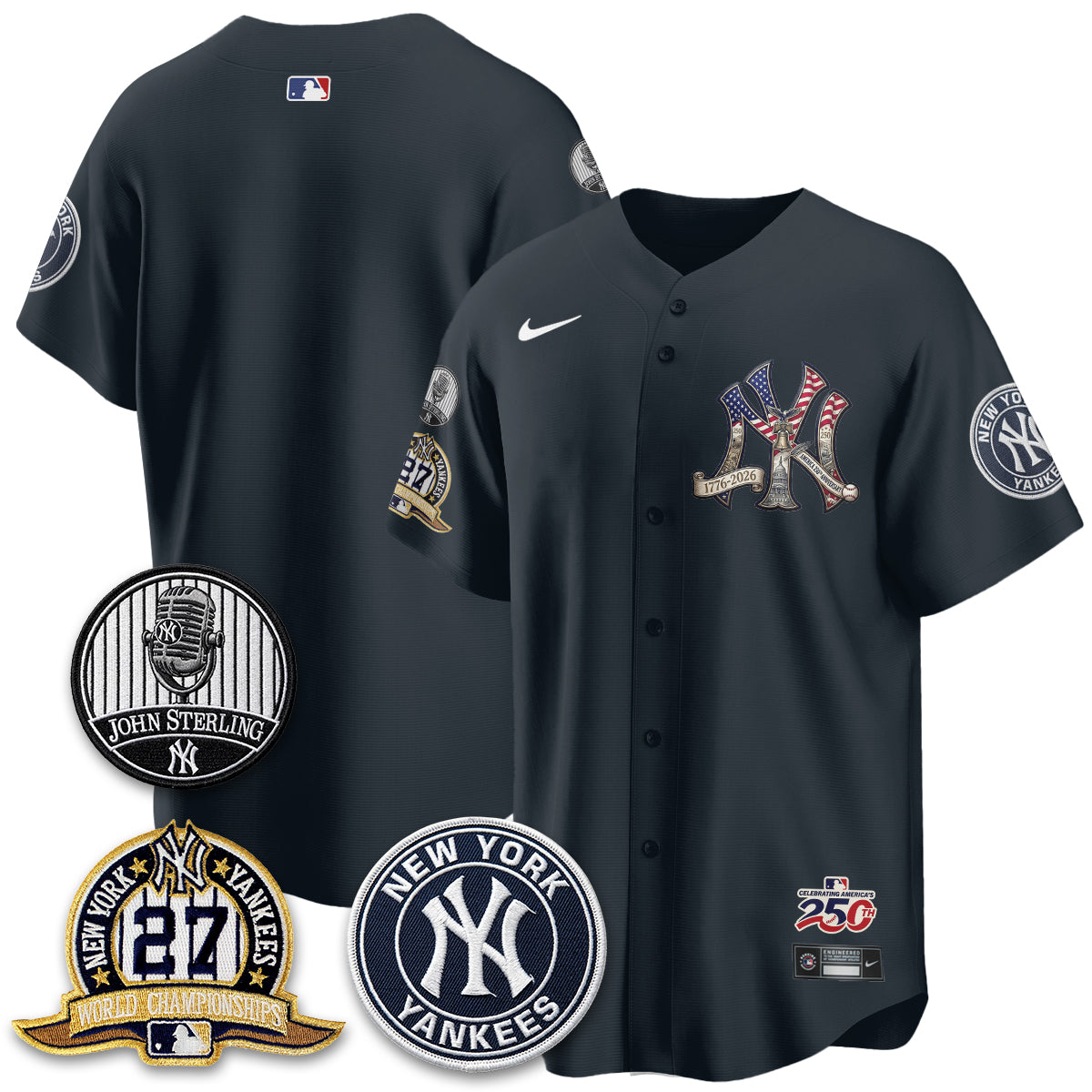 NYY Independence Day USA Vapor Limited Jersey - Stitched (Tiktok)