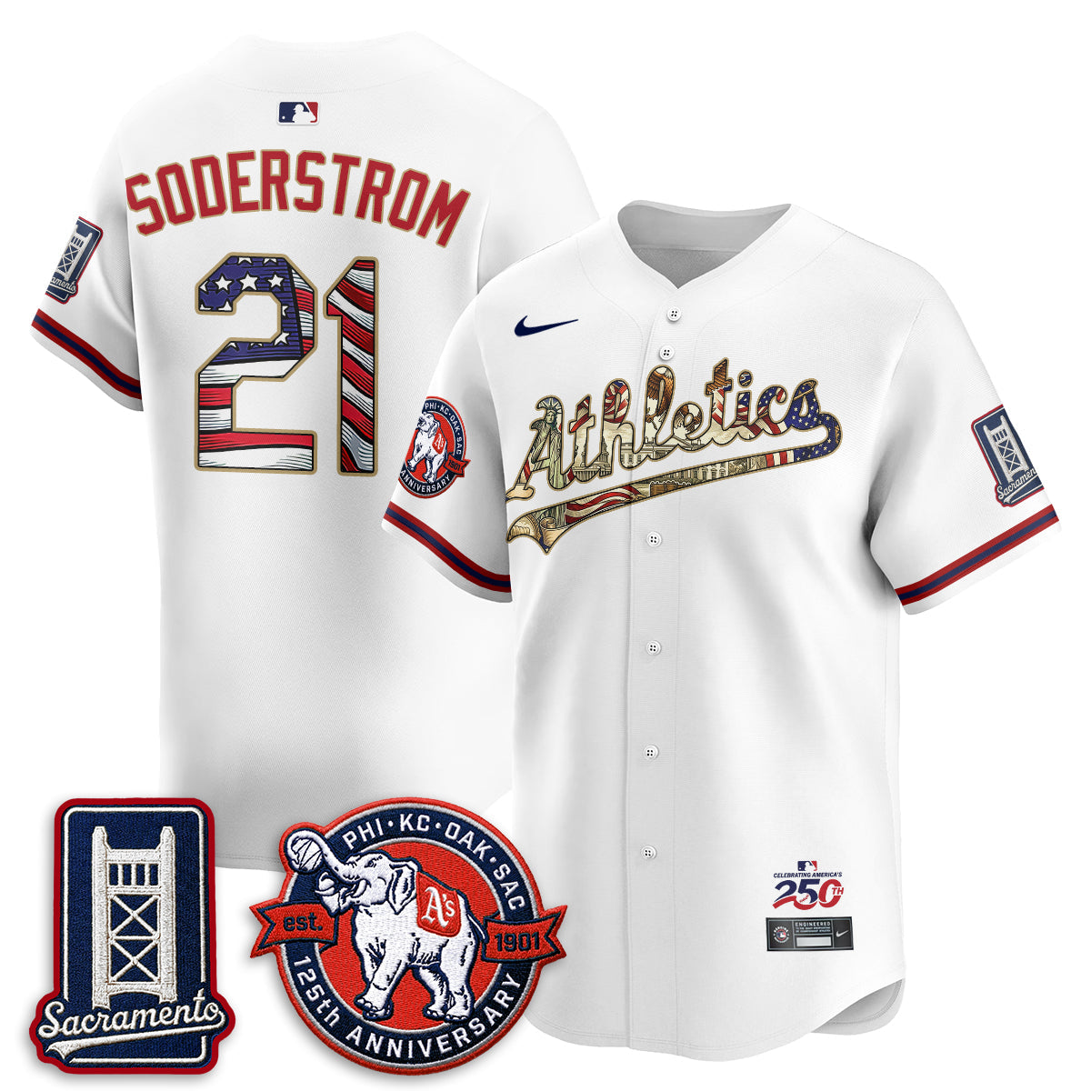 OAK  2026 Independence Day USA Vapor Jersey - Stitched