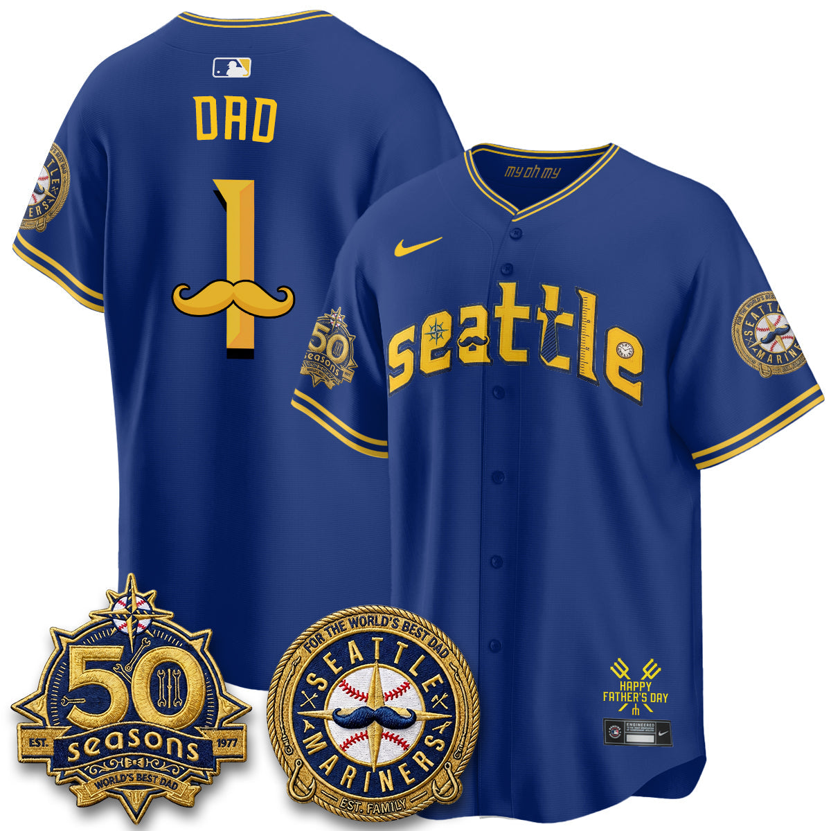 SEA Happy Father's Day Vapor Jersey - Stitched