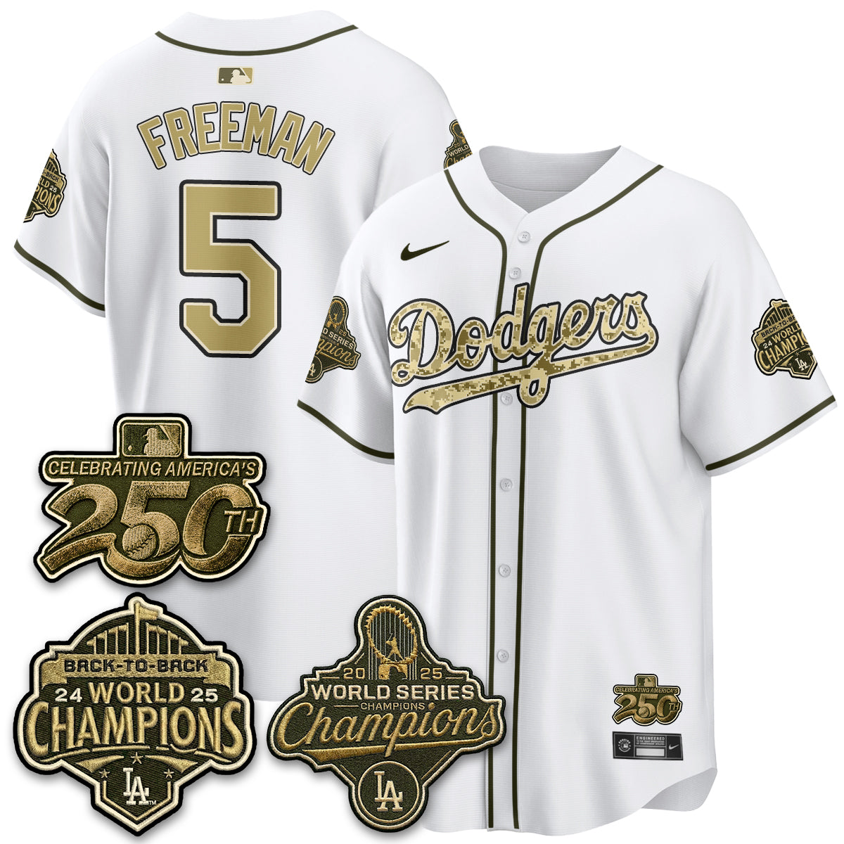 LAD Military Appreciation Game Day Jersey -Stitched