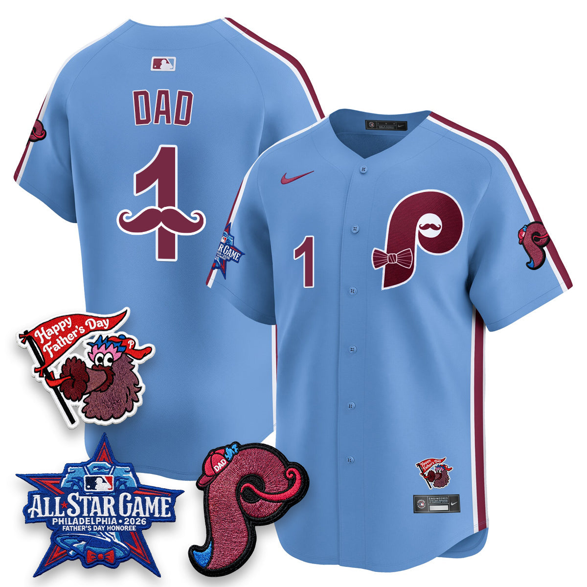 PHI Happy Father's Day Vapor Jersey - Stitched