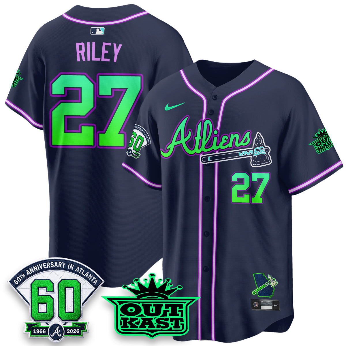 ATL x Atliens Cool Base Galaxy Version Jersey - Stitched