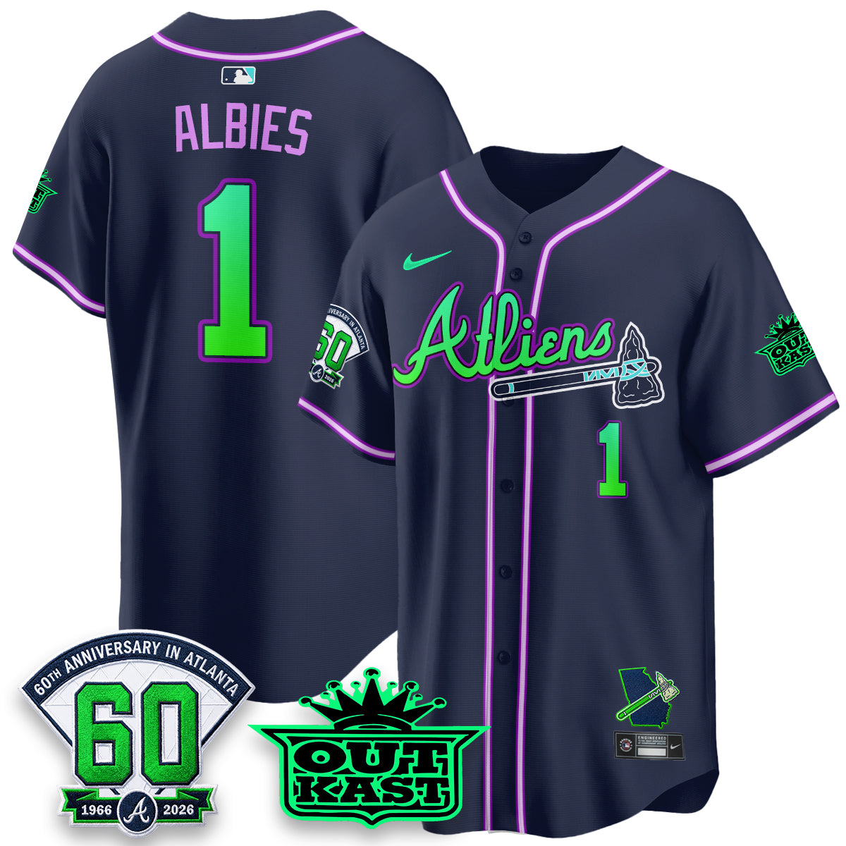 ATL x Atliens Cool Base Galaxy Version Jersey - Stitched