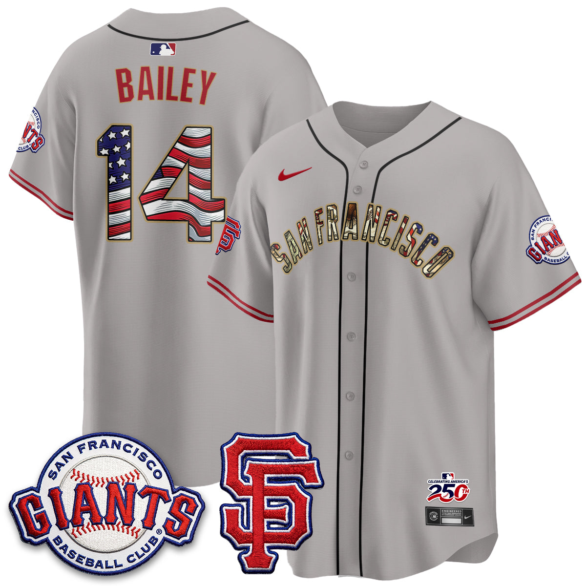 San Francisco Giants2026 Independence Day USA Jersey - All Stitched