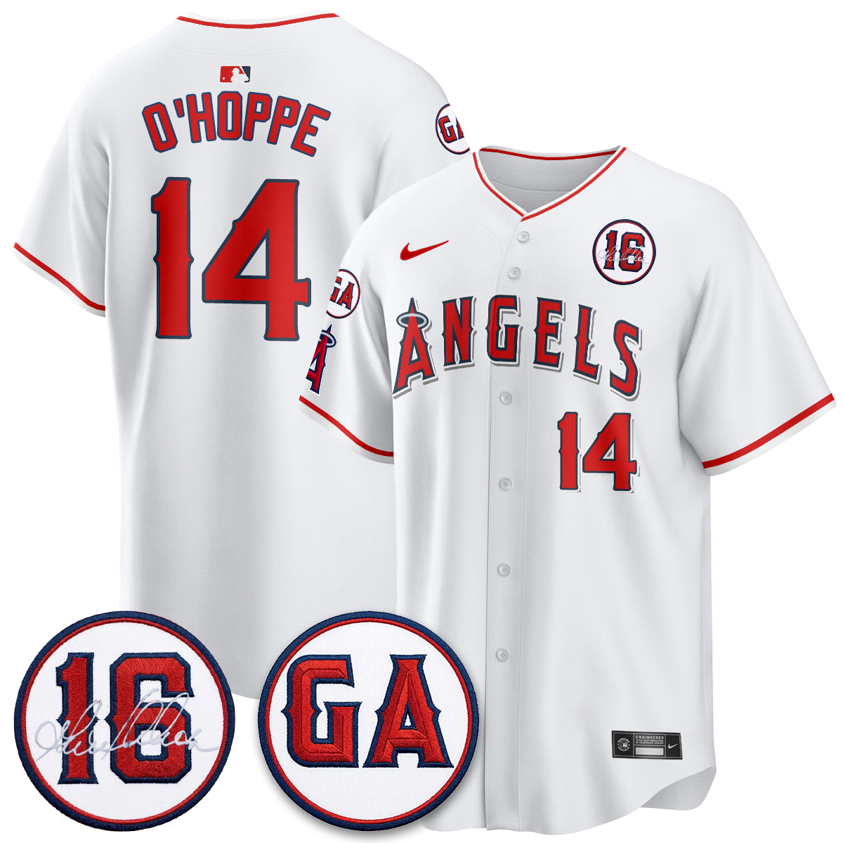 LAA Garret Anderson Tribute Patch Vapor Premier Limited Jersey - All Stitched