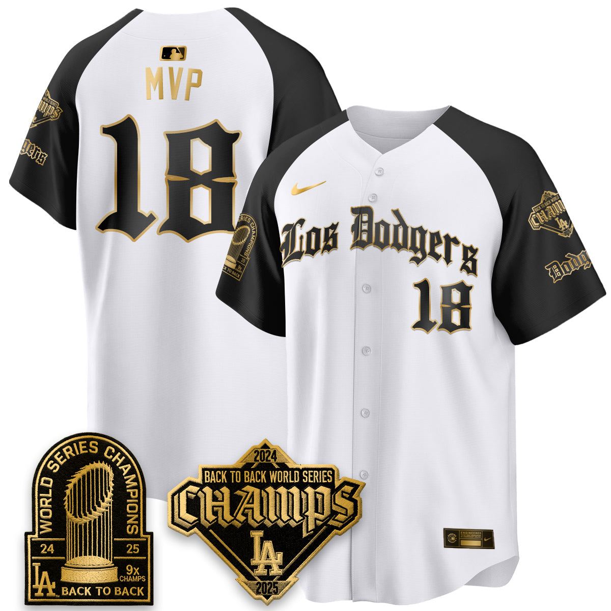 LAD World Series Champions B2B Patch Vapor Premier Limited Gothic Edition Jersey - All Stitched