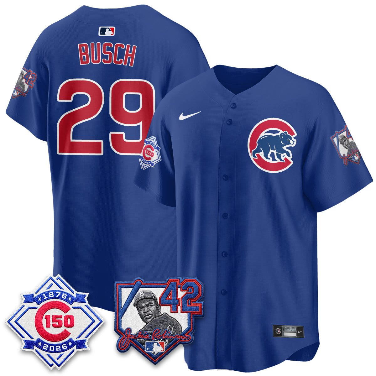 CHC 150th Anniversary & Jackie Robinson Day Patch Vapor Premier Limited Jersey - Stitched
