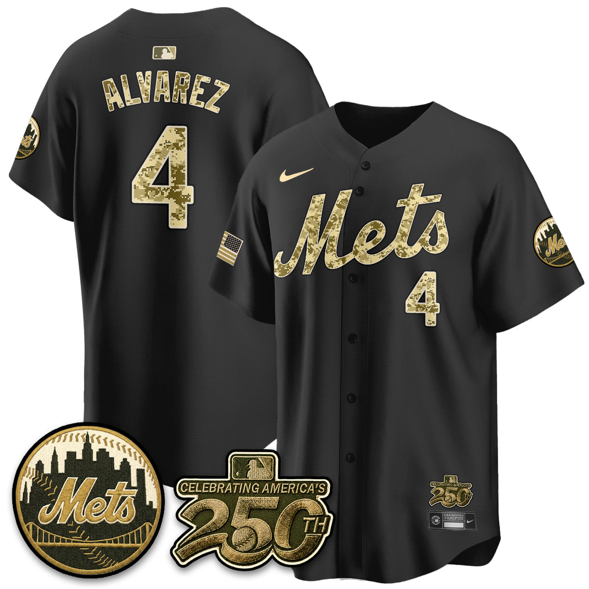 NYM Armed Forces Day Vapor Premier Limited Jersey - Stitched V2