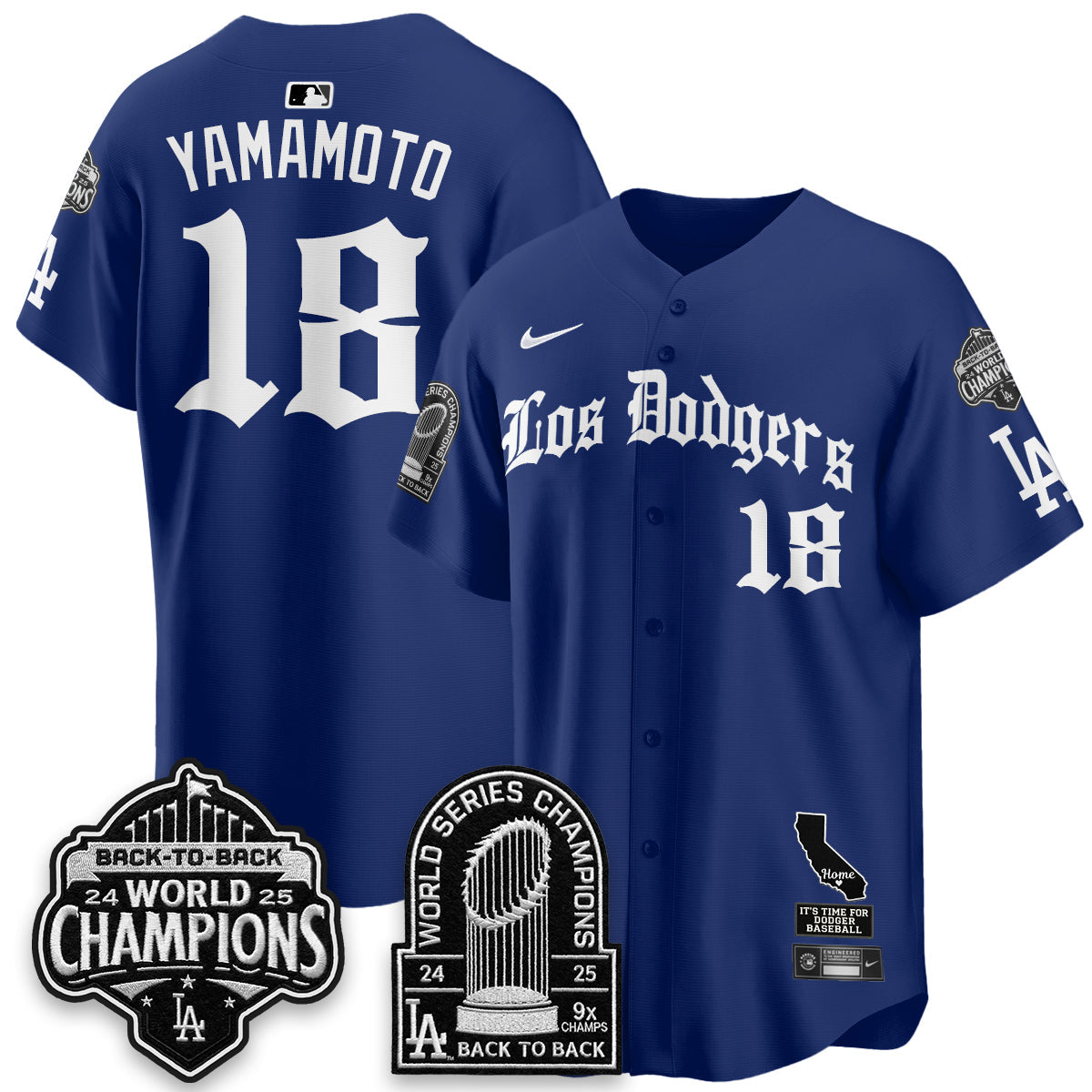 LAD World Series Champions Vapor Premier Limited Gothic Edition Jersey - All Stitched