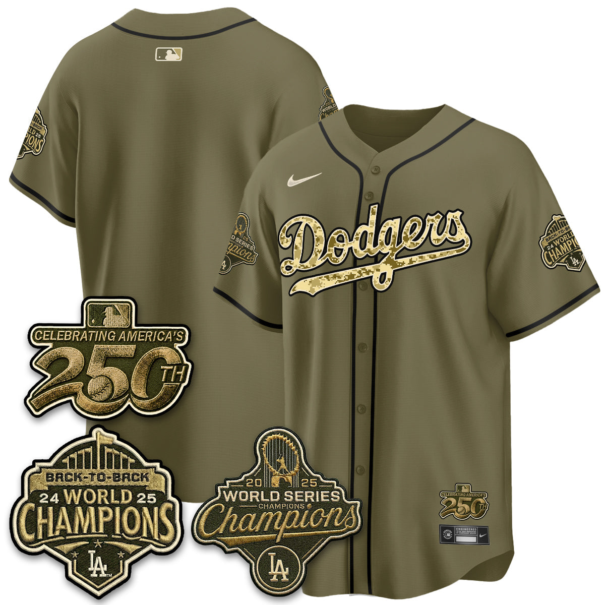 LAD Military Appreciation Game Day Jersey -Stitched