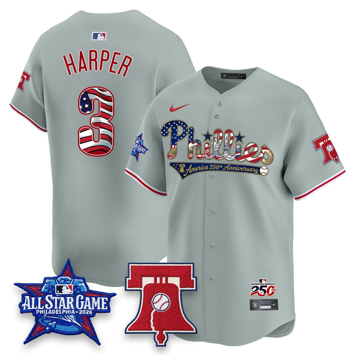 PHI 2026 Independence Day USA Vapor Limited Jersey - Stitched