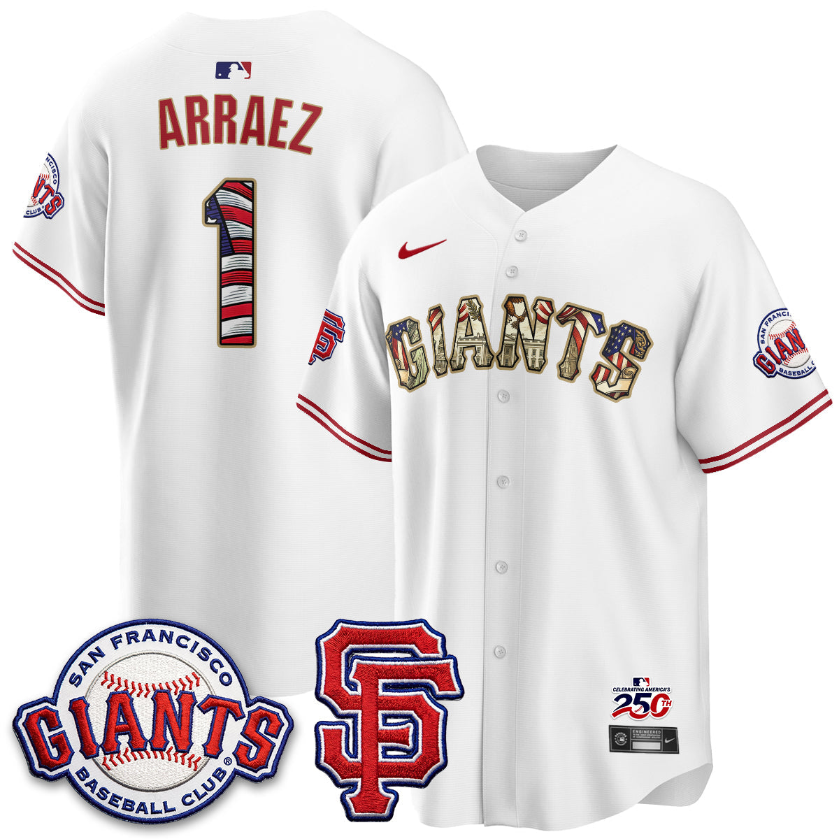 San Francisco Giants2026 Independence Day USA Jersey - All Stitched