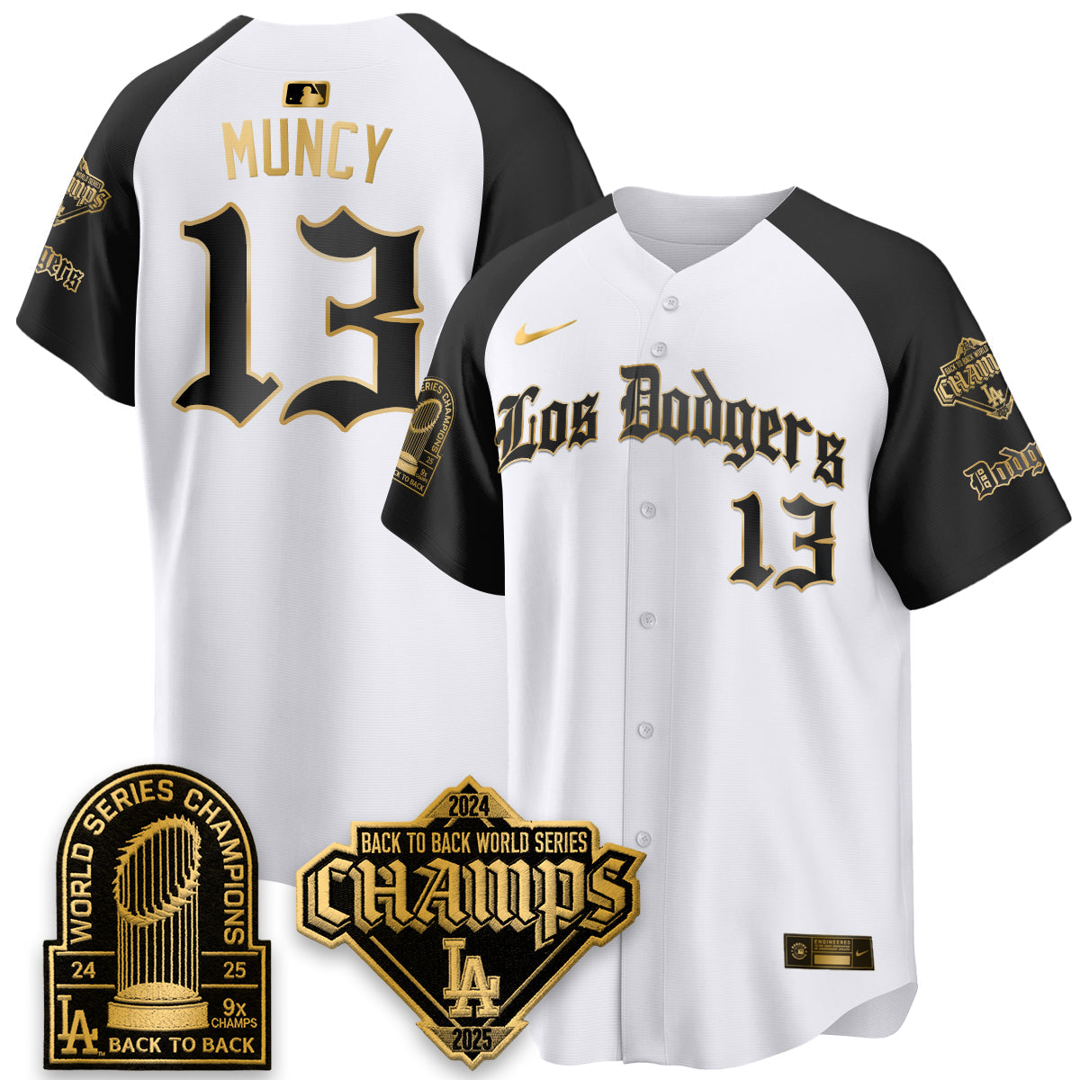 LAD World Series Champions B2B Patch Vapor Premier Limited Gothic Edition Jersey - All Stitched