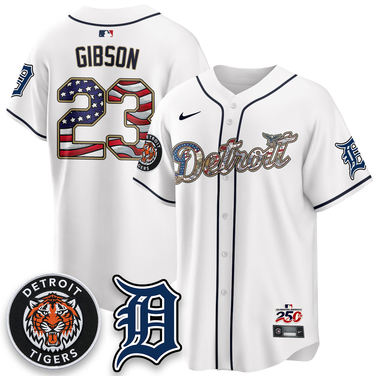 DET 2026 Independence Day USA Vapor Limited Jersey - Stitched