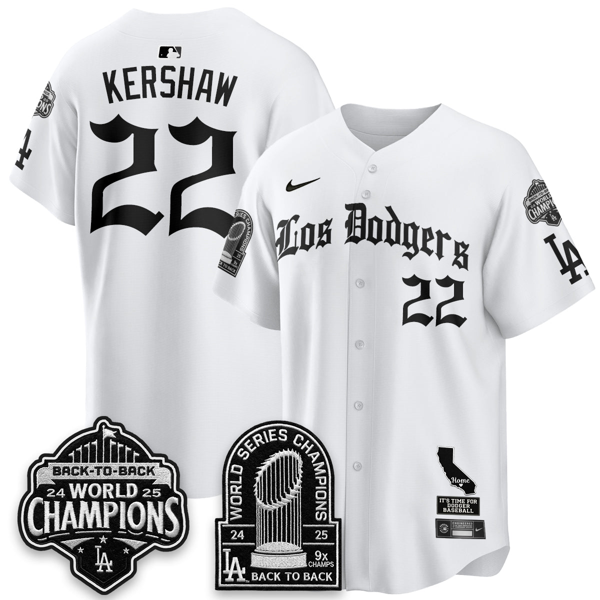 LAD World Series Champions Vapor Premier Limited Gothic Edition Jersey - All Stitched