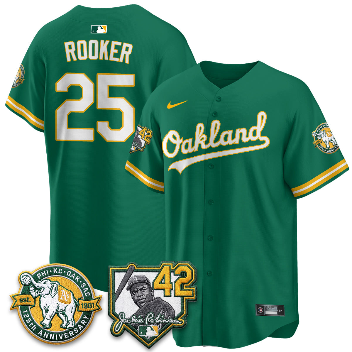 OAK 2026 Jackie Robinson Day - Celebrating 125 Years Limited Vapor Jersey - All Stitched