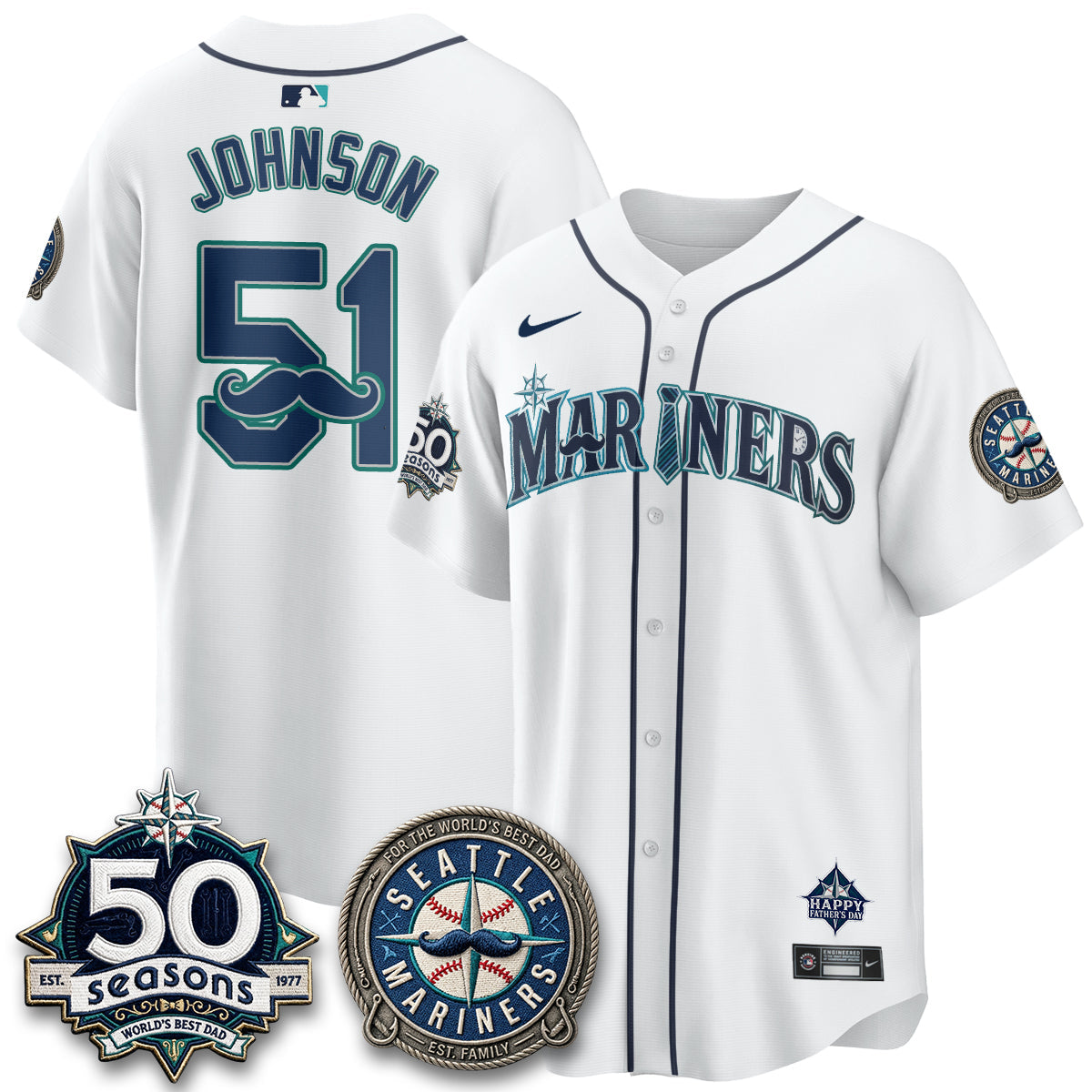 SEA Happy Father's Day Vapor Jersey - Stitched