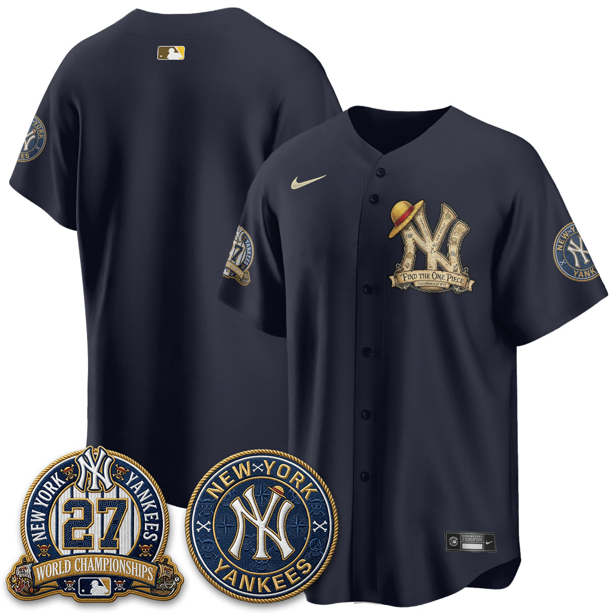 NYY x OP Japanese Cartoon Limited Jersey -  Stitched