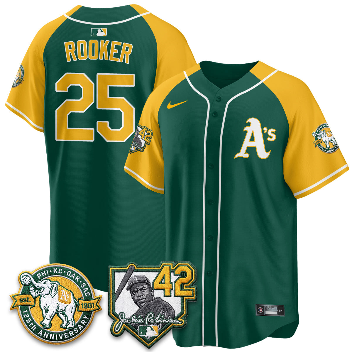 OAK 2026 Jackie Robinson Day - Celebrating 125 Years Limited Vapor Jersey - All Stitched